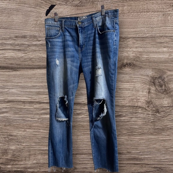 Current Elliott Distressed Boyfriend Jeans Sz 28 Distressed Front - Picture 8 of 11